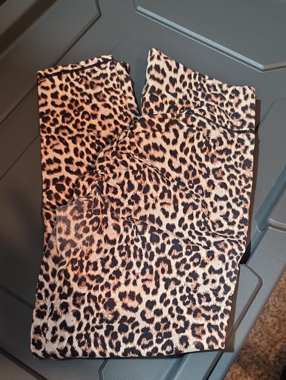 ZYIA Leopard Print Leggings - Tan & Black